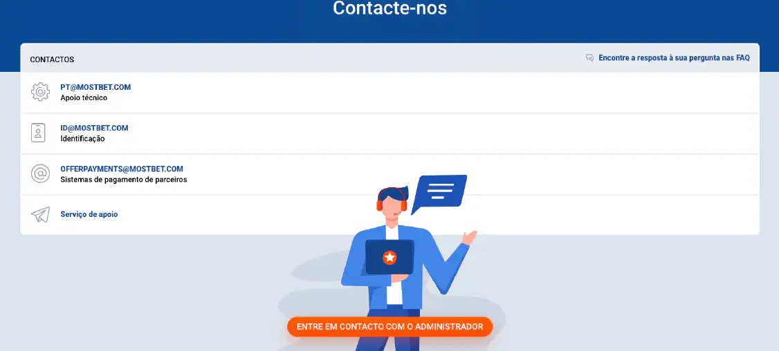 Apoio ao cliente Most Bet casino