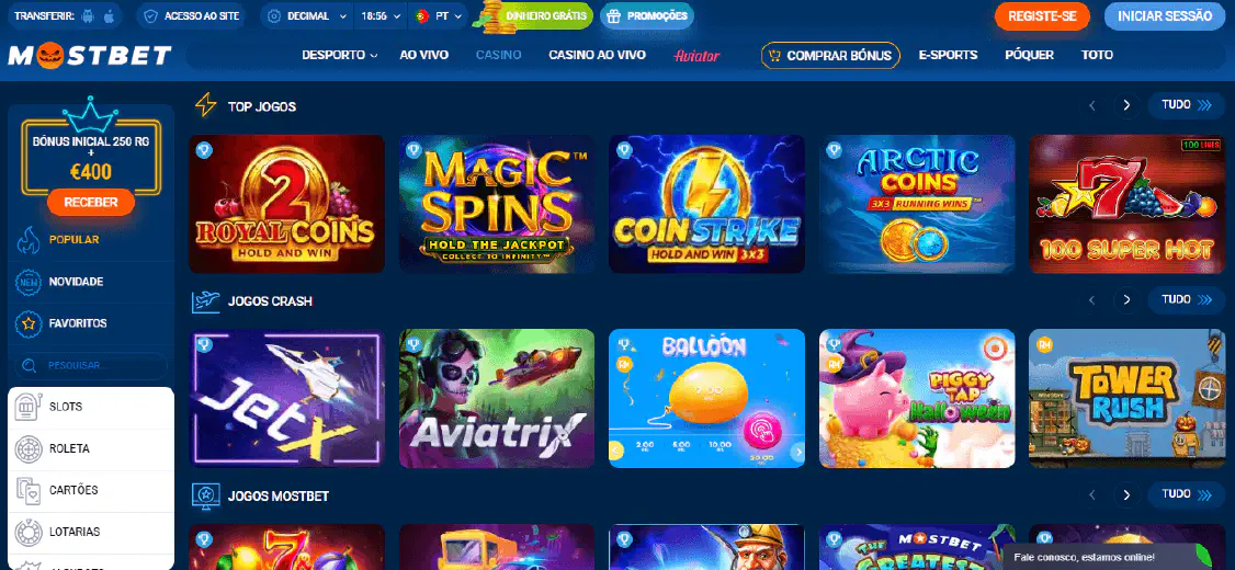 Most Bet jogos casino